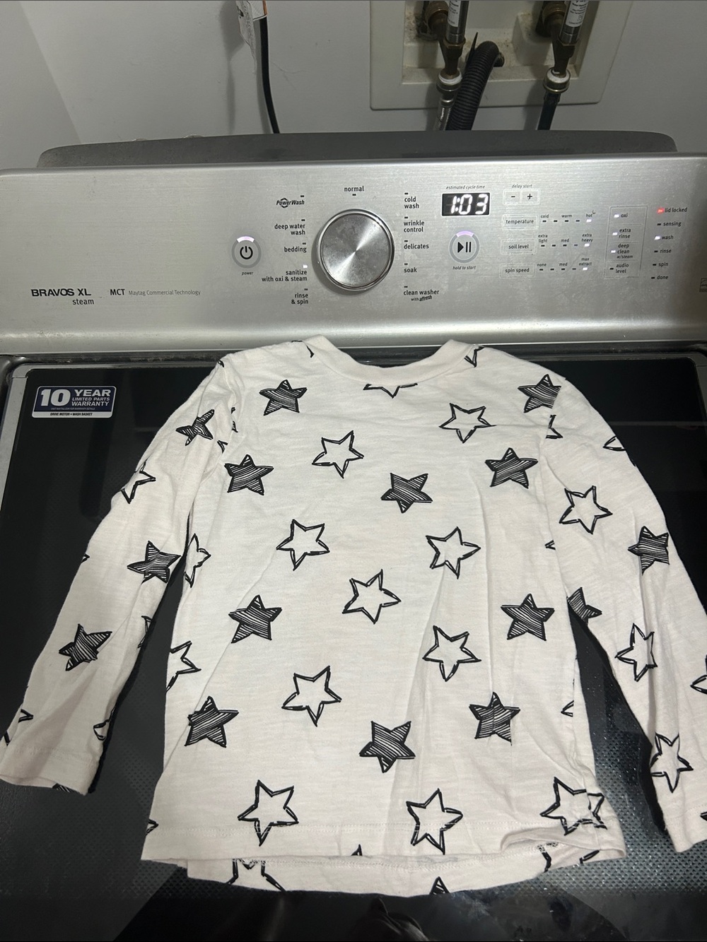 Boys 4t 100% cotton long sleeve stars casual shirt unisex gender neutral